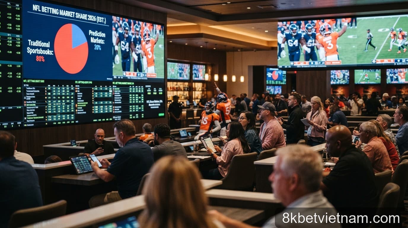 Thị trường dự đoán (Prediction Markets) vs. Nhà cái truyền thống: Tại sao con số 80% thị phần NFL vẫn là 'thành trì' vững chắc?