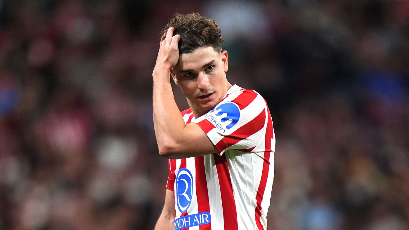 Julián Álvarez thi đấu trong màu áo Atlético Madrid tại UEFA Champions League 2026